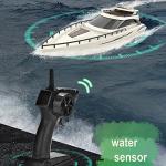 H139 Remote Control Boat Simulation Yacht Boat Model Lakeside Indoor and Outdoor Water Entertainment 15Km/h Cruise Ship Model Suitable for Adults 14+（Dual Battery Version）