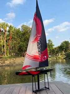 Ssccgym Hurricane RC Sailing Boat, 84" Inch, Wind-Powered, DIY Assembly, Adults & Kids, Black