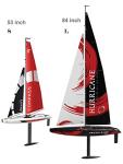 Ssccgym Hurricane RC Sailing Boat, 84" Inch, Wind-Powered, DIY Assembly, Adults & Kids, Black