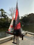 Ssccgym Hurricane RC Sailing Boat, 84" Inch, Wind-Powered, DIY Assembly, Adults & Kids, Black