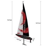 Ssccgym Hurricane RC Sailing Boat, 84" Inch, Wind-Powered, DIY Assembly, Adults & Kids, Black