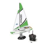 PLAYSTEAM Voyager 280 RC Controlled Wind Powered Sailboat in Green -17.5" Tall