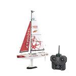 PLAYSTEM Voyager 400 RC Controlled Wind Powered Sailboat in Red - 26" Tall