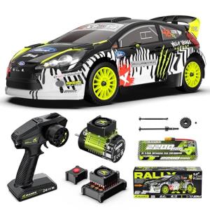 RIAARIO 1/10 Brushless RC Cars 50 MPH Fast Speed for Adults Rally Car with Gyro 4WD RC Truck Waterproof Monster Trucks Remote Control Car with 3S 2200mAh Rechargeable Battery