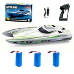 TX768 RC Jet Boat, 30km/h High Speed Jet Boat Brushless Catamaran with 3×3S LiPo Batteries Water Cooled Engine, 40cm ABS Hull, Long Range RC for Lakes, Rivers & Pools, Brushless RC for Adults