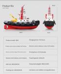 Ssccgym 23.6" Inch 60CM US Remote Control Tug Boat RC Fireboat Rescure Boats 4CH Electric RC Watercraft 15km/h w/Powerful Motors Spaying Water on Lake Pool for 14Y+ Beginners RTR