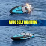 VOLANTEXRC RC Remote Control Boat for Pool，2.4Ghz Control RC Boats for Adults, Lake Electric Boat with Water Cooling System 2Rechargeable Batteries (Blue)