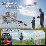 CKYSCHN F22 Remote Control Airplane - 4 Channel Fighter RC Plane for Beginners Adult with Lights, 2.4GHz 6-axis Gyro Stabilizer RTF RC Aircraft with 2 Batteries