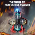 BEZGAR Brushless RC Plane with Camera | 2.4GHZ Remote Control Airplane, 6-axis Gyro Drones for Kids, RC Helicopter, 360°Flip Jet Fighter for Beginners with LED Navigation Lights and Two Batteries