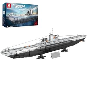 Reobrix U-Boat Submarine Building Set, Military Submarine Model Kit for Adults, WW2 History Collectible Home Decor Battleship Construction Set 33050, Army Toy Gifts for Boys Men, Military Fans