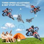 TUEESN RC Plane - 2.4GHz Remote Control Airplane with LED Lights, 360° Stunts & 6-Axis Gyro | Crash-Proof Foam Design | 40 Min Flight for Kids/Adults (Beginner Friendly)