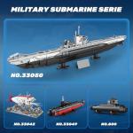 Reobrix U-Boat Submarine Building Set, Military Submarine Model Kit for Adults, WW2 History Collectible Home Decor Battleship Construction Set 33050, Army Toy Gifts for Boys Men, Military Fans