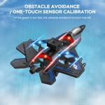 TUEESN RC Plane - 2.4GHz Remote Control Airplane with LED Lights, 360° Stunts & 6-Axis Gyro | Crash-Proof Foam Design | 40 Min Flight for Kids/Adults (Beginner Friendly)