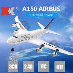 GoolRC Wltoys A150 RC Plane, Airbus B747 Model Plane, 3CH EPP 2.4G Remote Control Airplane RTF Toy for Kids and Adults