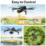 Drone with 1080P Camera Screen Remote Control,RGB LED Light FPV Drone Quadcopter for Adults Beginners,Headless Mode Altitude Hold Optical Flow Positioning,One Key Start/Land Foldable,3 Speed Modes