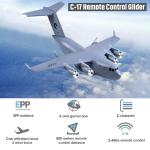 Hylukon RC Airplane, C-17 Globemaster III Military Transport Aircraft, 2CH 2.4GHz RC Plane Ready to Fly with 6-axis Gyro Stabilizer for Beginners Teens Adults DIY Foldable Design（3 Batteries）