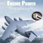 Hylukon RC Airplane, C-17 Globemaster III Military Transport Aircraft, 2CH 2.4GHz RC Plane Ready to Fly with 6-axis Gyro Stabilizer for Beginners Teens Adults DIY Foldable Design（3 Batteries）