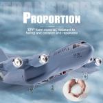 Hylukon RC Airplane, C-17 Globemaster III Military Transport Aircraft, 2CH 2.4GHz RC Plane Ready to Fly with 6-axis Gyro Stabilizer for Beginners Teens Adults DIY Foldable Design（3 Batteries）