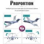Hylukon RC Airplane, C-17 Globemaster III Military Transport Aircraft, 2CH 2.4GHz RC Plane Ready to Fly with 6-axis Gyro Stabilizer for Beginners Teens Adults DIY Foldable Design（3 Batteries）