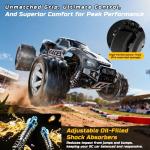 DEERC 8618 1/16 Fast Brushless RC Cars for Adults, Max 56mph, 2 3S Lipo Batteries Electric Off-Road Waterproof RC Truck,4X4 High Speed Remote Control Car, All Terrain RC Truggy for Boys