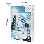 PLAYSTEAM Voyager400 2.4GHz RC Motor Powered Sailboat in Red - 26" Tall