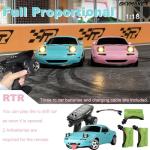 Skymaker RC Drift Car 1/18 Miata Mazda MX-5 Model 2.4GHz RWD Drifting Adults with ESP Gyro Pop-up Light (Blue with 3 Batteries)
