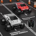 WayEee 1:18 Fast RC Car 40 KPH High Speed 4X4 Remote Control Monster Truck, All Terrain Vehicles Toy with 2 Batteries, 2.4GHz Remote Control, 2 PVC Shell Off-Road Pickup, Gift for Kids and Adults