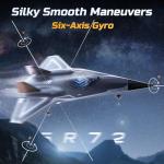 DEERC RC Plane 4 Channels Remote Control Airplane, Twin Ducted Fans Aerobatic RC Jet, with 2 Brushed Motors,3 Flight Modes,3 Lipo Batteries,2.4GHz RTF Glider Hobby Plane for Advance Player&Adults