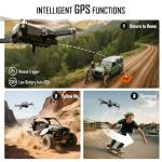 GPS Drone with 4K Camera for Adults, FPV RC Quadcopter, 90-min Flight Time, Auto Return, Follow Me, Circle Fly, 5-inch LCD Tablet Screen, Brushless Motor, Lightweight Foldable Drone for Beginners