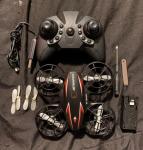 JIETENGFEI RC Drone with Altitude Hold and Headless Mode,Quadcopter with Blue&Green Light,Propeller Full Protect,2 Batteries and Remote Control,Easy to fly Kids Gifts Toys for Boys and Girls