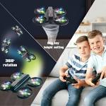 JIETENGFEI RC Drone with Altitude Hold and Headless Mode,Quadcopter with Blue&Green Light,Propeller Full Protect,2 Batteries and Remote Control,Easy to fly Kids Gifts Toys for Boys and Girls