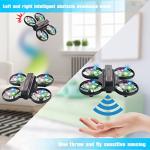 JIETENGFEI RC Drone with Altitude Hold and Headless Mode,Quadcopter with Blue&Green Light,Propeller Full Protect,2 Batteries and Remote Control,Easy to fly Kids Gifts Toys for Boys and Girls