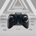 JIETENGFEI RC Drone with Altitude Hold and Headless Mode,Quadcopter with Blue&Green Light,Propeller Full Protect,2 Batteries and Remote Control,Easy to fly Kids Gifts Toys for Boys and Girls