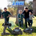 kolegend Remote Control Car, 2.4GZh High Speed 20km/h RC Monster Trucks 30+min with LED Headlight and Rechargeable Battery for Boys Girls Kids