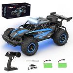 kolegend Remote Control Car, 2.4GZh High Speed 20km/h RC Monster Trucks 30+min with LED Headlight and Rechargeable Battery for Boys Girls Kids