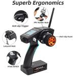 Radiolink RC4GS V3 5 Channels RC Transmitter and Receiver, 2.4GHz Surface Remote Controller R6FG Gyro RX Combo, 30 Models Storage for RC Crawler, Drifting, Bash, Buggy Cars and Boats