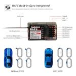 Radiolink RC4GS V3 5 Channels RC Transmitter and Receiver, 2.4GHz Surface Remote Controller R6FG Gyro RX Combo, 30 Models Storage for RC Crawler, Drifting, Bash, Buggy Cars and Boats