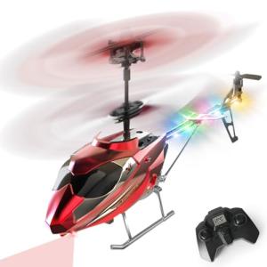 VATOS RC Helicopter for Boys, 2.4G Remote Control Helicopter with LED Light for Kids 12+ Years Old, Fixed Height, One-Key Take-Off, Indoor RC Planes Ideal Festival Gifts for Boys Adults