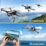 Drone with Camera 1080P HD FPV Foldable Drone for Adults and Beginners, RC Quadcopter with Gravity Control, One Key Take Off/Land, Optical Flow Positioning, 360° Flip, 3 Speed Mode, Waypoint Fly