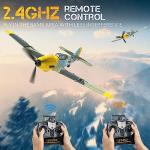 RCSHOBBY 4 Channel RC Plane - Ready to Fly BF-109 RC Airplane, Easy Control for Beginners & Adults,Remote Control Airplane with Xpilot Stabilization System & One Key Aerobatic