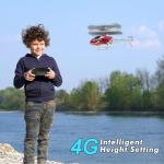 VATOS RC Helicopter for Boys, 2.4G Remote Control Helicopter with LED Light for Kids 12+ Years Old, Fixed Height, One-Key Take-Off, Indoor RC Planes Ideal Festival Gifts for Boys Adults