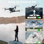 Drone with Camera for Adults - 2K HD Camera FPV Live Video, GPS Drone with Auto Return, Brushless Motor, Foldable Quadcopter, Follow Me, Headless Mode Remote Control for Kids Toys Gifts or Beginners