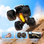 Amphibious Remote Control Car, 1:18 Monster Truck Toys for Boys RC Cars, 2.4 GHz Waterproof RC Trucks, 4WD All Terrain Off-Road Pickup, Kids Christmas Birthday Gifts Present Boys Girls Toys Ages 6+