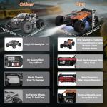 Nikuku Remote Control Car, High Speed All Terrain Off Road Fast RC Cars with 2.4 GHz,1:20 Scale Max 38 KPH 4WD Waterproof Electric RC Truck Toys, Christmas Birthday Gifts for Adults & Teen Boys