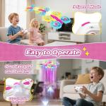 FUNPX LED RC Drone for Kids 6+, Christmas Birthday Gift for Boys & Girls with Remote Batteries, 360° Flips, 3 Speed Modes, 45 Min Flight Indoor and Outdoor Flying Toy - RoseRed Yellow