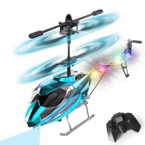 VATOS RC Helicopter for Boys, 2.4G Remote Control Helicopter with LED Light for Kids 12+ Years Old, Fixed Height, One-Key Take-Off, Indoor RC Planes Ideal Festival Gifts for Boys Adults