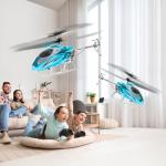 VATOS RC Helicopter for Boys, 2.4G Remote Control Helicopter with LED Light for Kids 12+ Years Old, Fixed Height, One-Key Take-Off, Indoor RC Planes Ideal Festival Gifts for Boys Adults