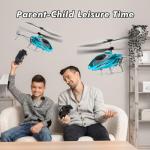 VATOS RC Helicopter for Boys, 2.4G Remote Control Helicopter with LED Light for Kids 12+ Years Old, Fixed Height, One-Key Take-Off, Indoor RC Planes Ideal Festival Gifts for Boys Adults