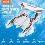 VEVOR RC Plane, 2.4GHZ 3CH RC Airplane with 6-Axis Gyro Stabilizer&2 Batteries, Ready to Fly Amphibious Aircraft Plane Toy for Adults Beginners Kids Birthday/Xmas Gift
