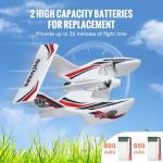 VEVOR RC Plane, 2.4GHZ 3CH RC Airplane with 6-Axis Gyro Stabilizer&2 Batteries, Ready to Fly Amphibious Aircraft Plane Toy for Adults Beginners Kids Birthday/Xmas Gift